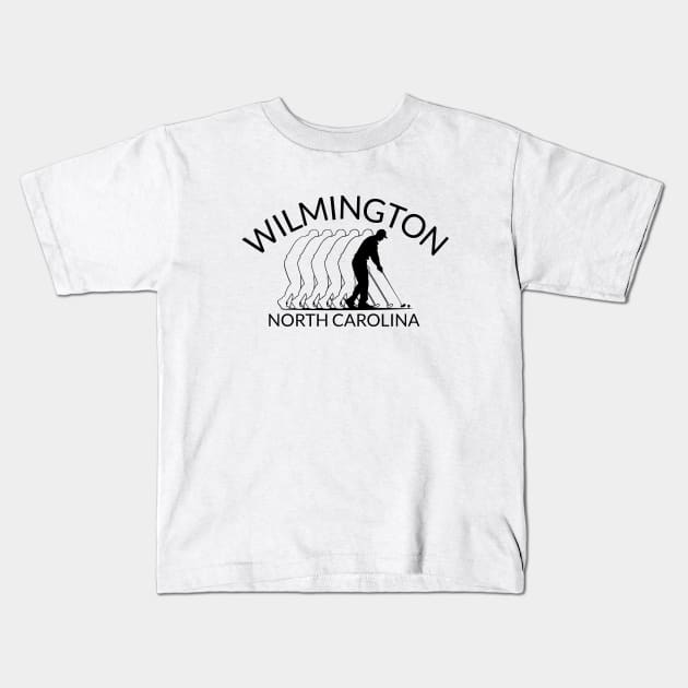 Wilmington, North Carolina Golf Kids T-Shirt by Mountain Morning Graphics